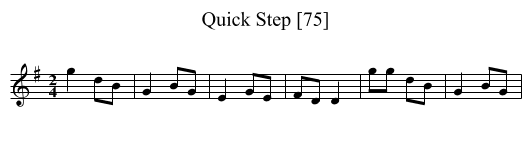 Quick Step [75] - staff notation