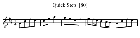 Quick Step  [80] - staff notation