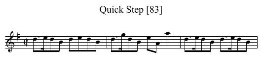Quick Step [83] - staff notation
