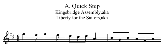 Quick Step, A. - staff notation
