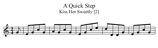 Quick Step, A - staff notation