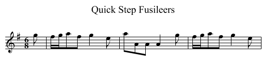 Quick Step Fusileers - staff notation