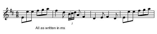 Quick Step JBut.373, A - staff notation