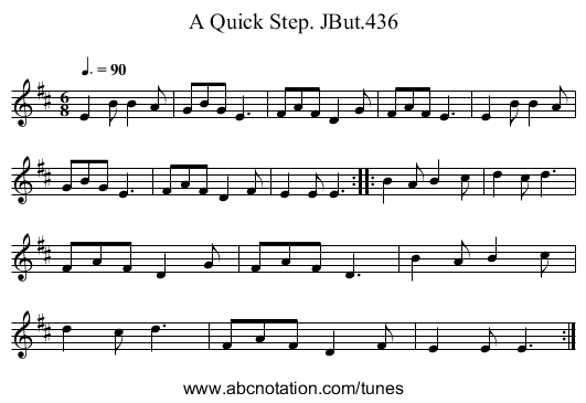 Quick Step. JBut.436, A - staff notation
