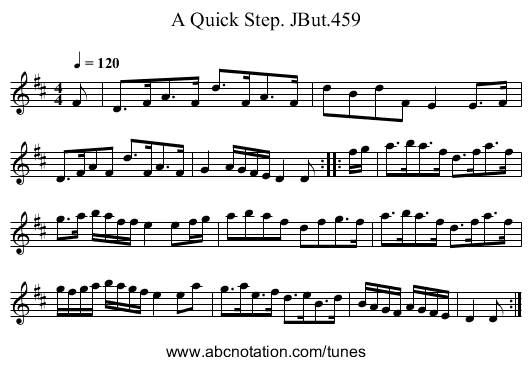 Quick Step. JBut.459, A - staff notation