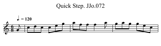 Quick Step. JJo.072 - staff notation