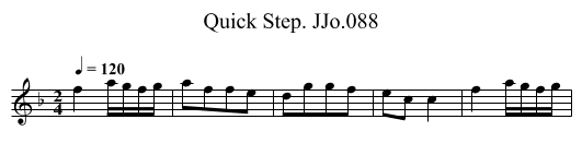 Quick Step. JJo.088 - staff notation