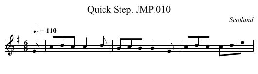 Quick Step. JMP.010 - staff notation