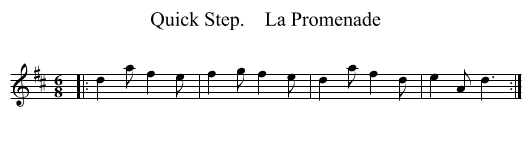 Quick Step.    La Promenade - staff notation