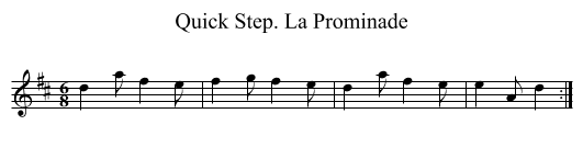 Quick Step. La Prominade - staff notation