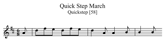 Quick Step March - staff notation