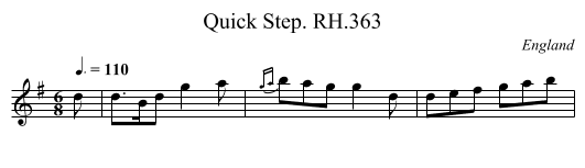 Quick Step. RH.363 - staff notation