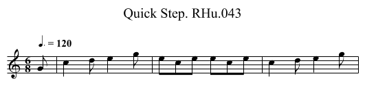 Quick Step. RHu.043 - staff notation