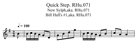 Quick Step. RHu.071 - staff notation