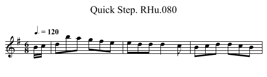 Quick Step. RHu.080 - staff notation