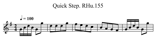 Quick Step. RHu.155 - staff notation