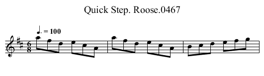 Quick Step. Roose.0467 - staff notation