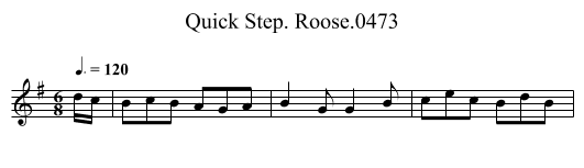 Quick Step. Roose.0473 - staff notation