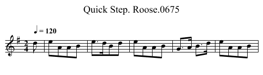 Quick Step. Roose.0675 - staff notation