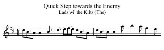 Quick Step towards the Enemy - staff notation