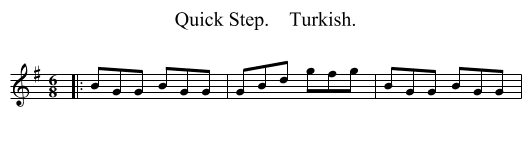 Quick Step.    Turkish. - staff notation