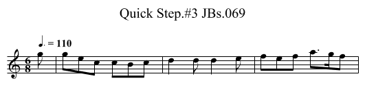 Quick Step.#3 JBs.069 - staff notation