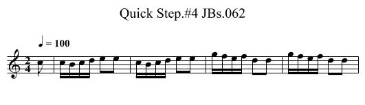 Quick Step.#4 JBs.062 - staff notation