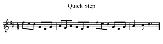Quick Step - staff notation