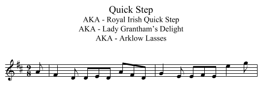 Quick Step - staff notation