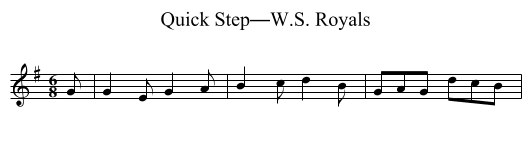 Quick Step—W.S. Royals - staff notation