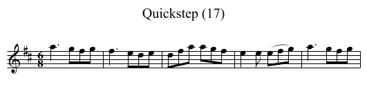 Quickstep (17) - staff notation