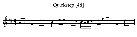 Quickstep [48] - staff notation