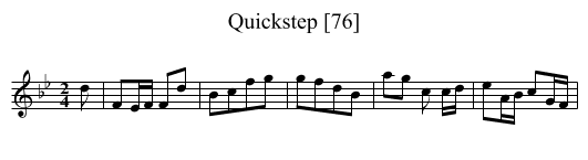Quickstep [76] - staff notation