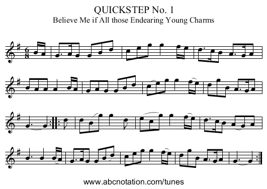 QUICKSTEP No. 1 - staff notation