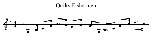 Quilty Fishermen - staff notation