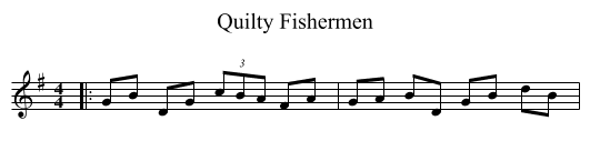 Quilty Fishermen - staff notation