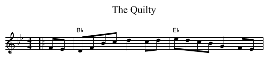 Quilty, The  - staff notation