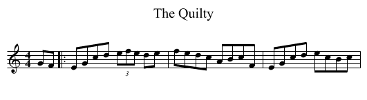 Quilty, The  - staff notation