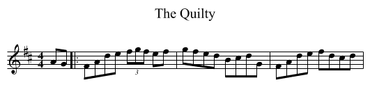 Quilty, The  - staff notation
