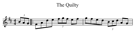 Quilty, The  - staff notation