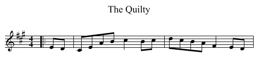 Quilty, The  - staff notation