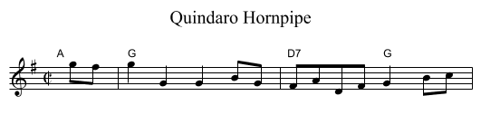 Quindaro Hornpipe - staff notation