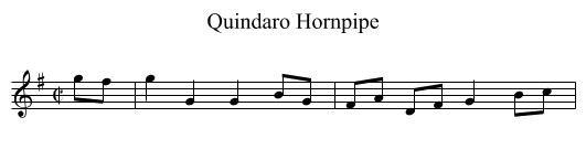 Quindaro Hornpipe - staff notation