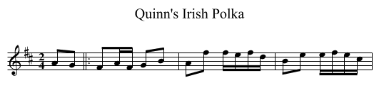 Quinn's Irish Polka - staff notation