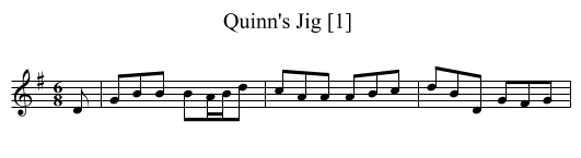 Quinn's Jig [1]  - staff notation