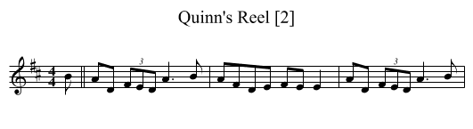 Quinn's Reel [2] - staff notation