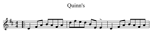 Quinn's - staff notation
