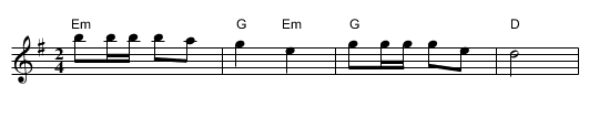 Quirquinchos de Corazon - staff notation