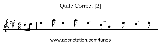 Quite Correct [2] - staff notation