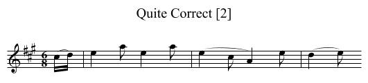 Quite Correct [2] - staff notation